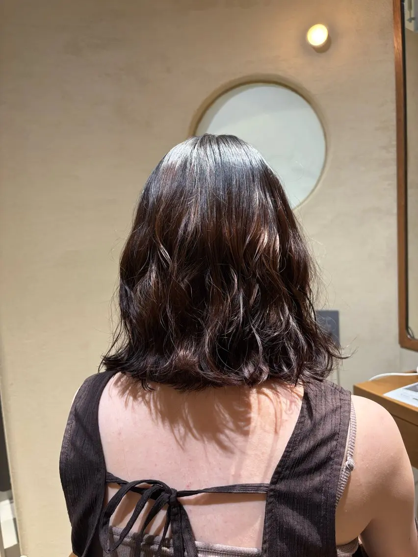 ミディアム ミディアムパーマ トリートメント カット パーマ メンズ/フェードカ ット中目黒akaneのヘアスタイル