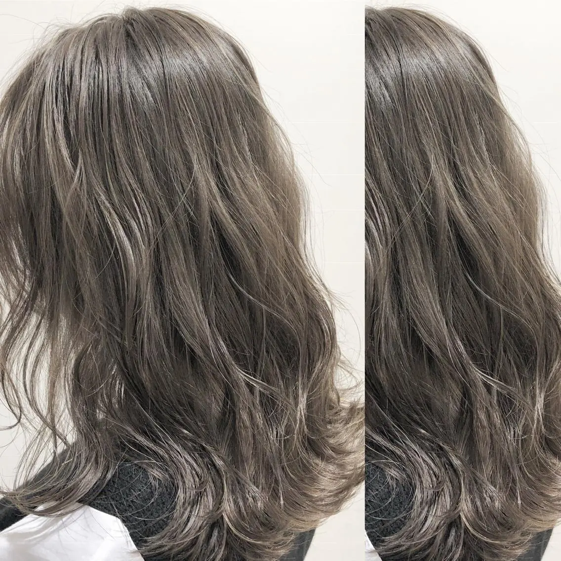 ミディアム カット ヘアカラー 上川 開生のヘアスタイル