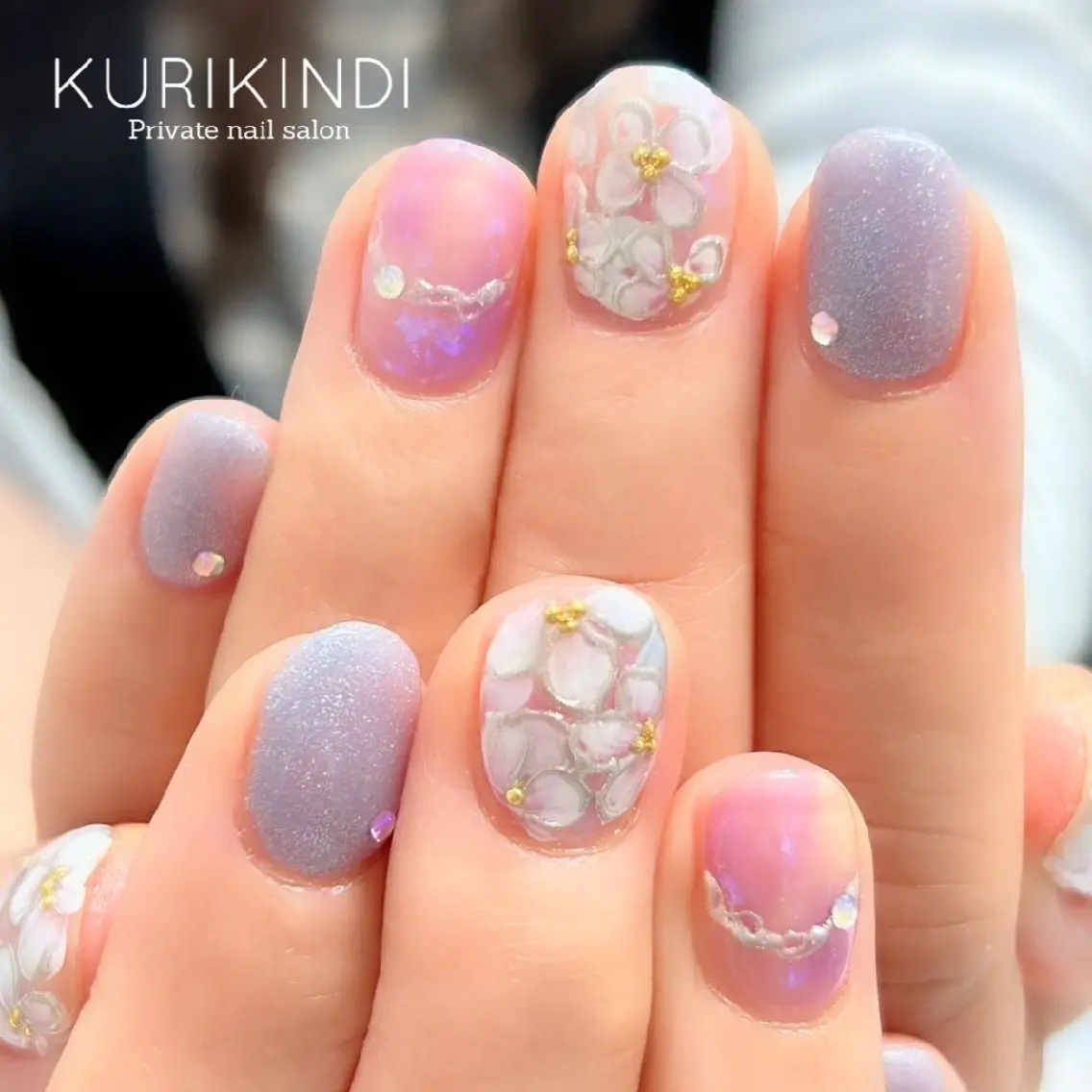ネイル ジェルネイル ハンドネイル ネイルサロン KURIKINDIのネイルデザイン