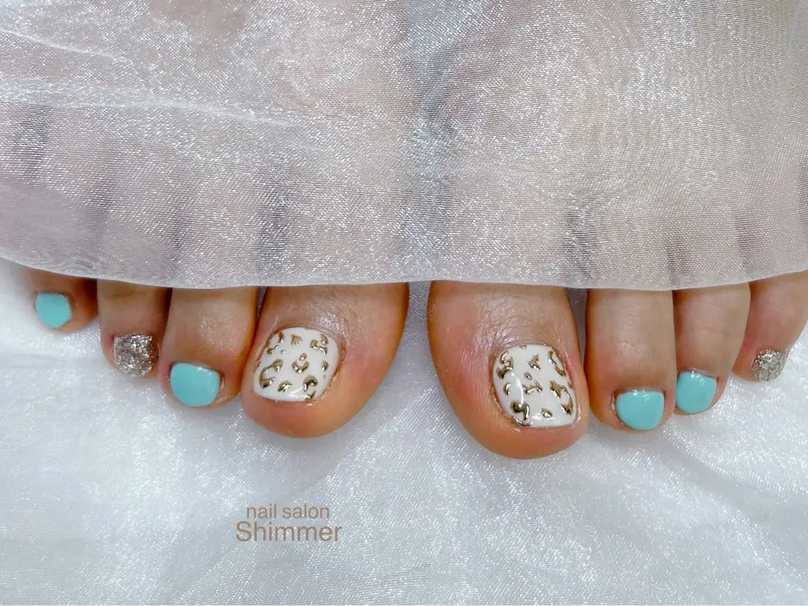 ネイル フットネイル Shimmer Risaのネイルデザイン