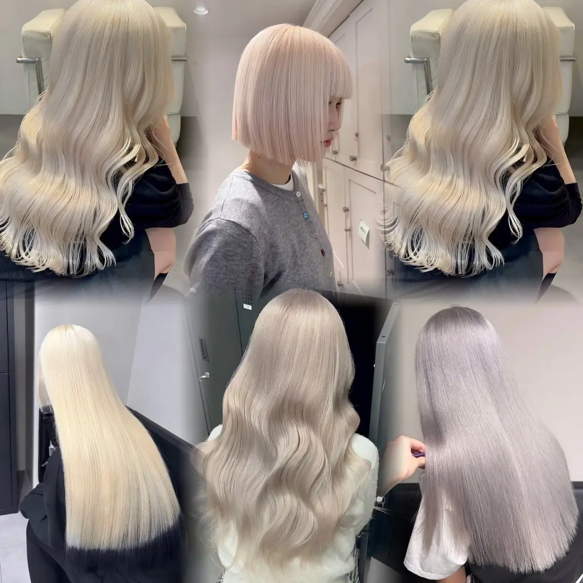 セミロング ヘアカラー Maya/ ハイトーンカラー🦋のヘアスタイル