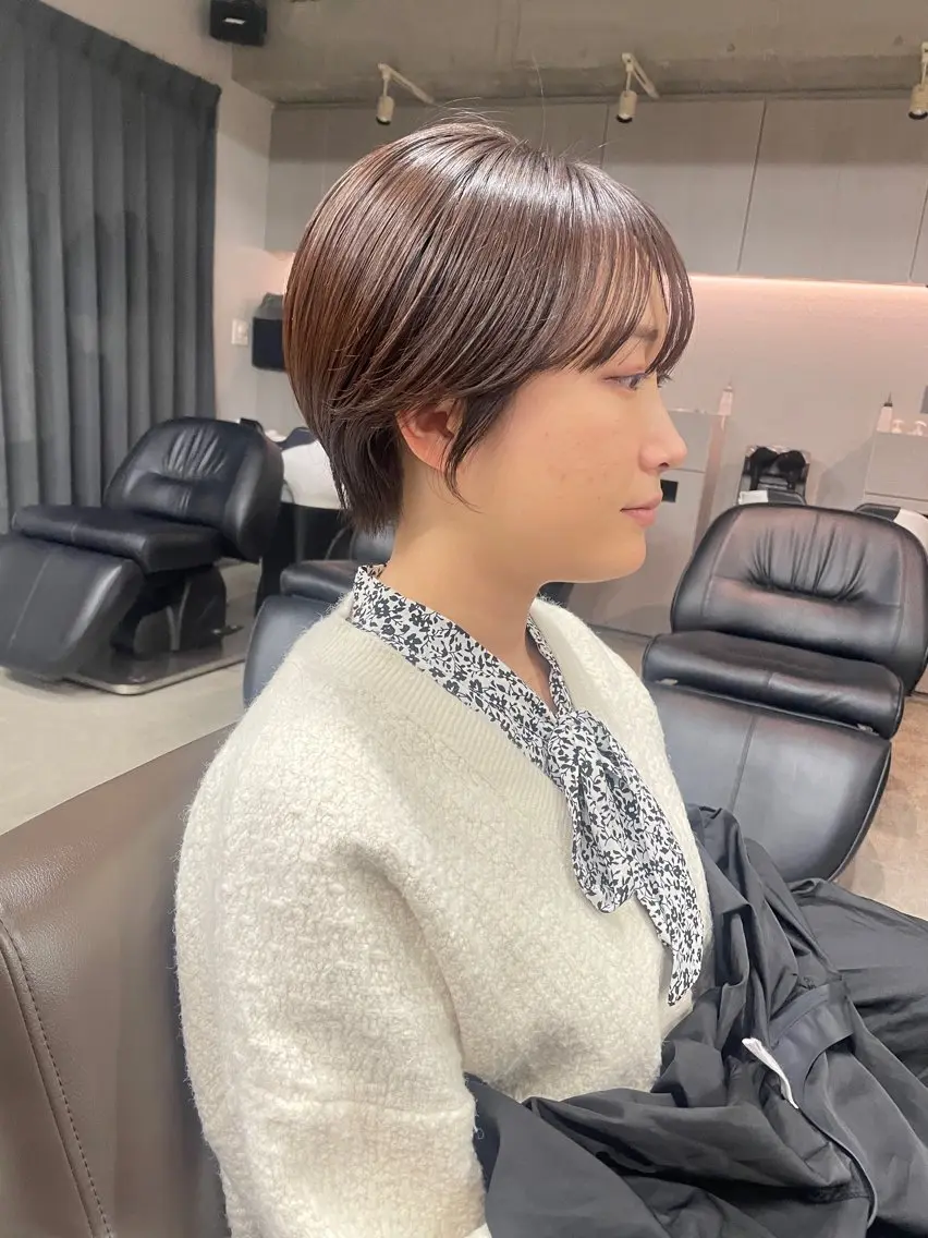 ショート カラー カット ヘアカラー トリートメント 表参道🌿赤み消し カラー/チナツのヘアスタイル