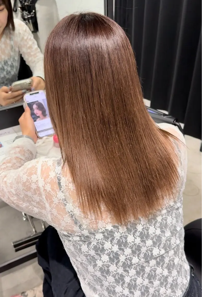 【火曜限定】自然な仕上がり◎さらつや縮毛矯正🫧の写真