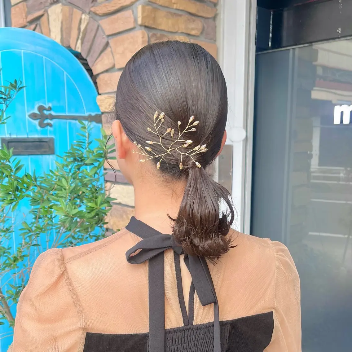 ミディアム ヘアアレンジ ポニーテール ヘアセット 伊藤 玲衣のヘアスタイル