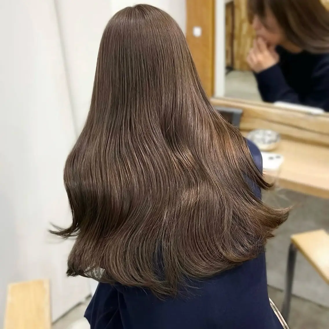 ロング カラー ベージュカラー カットモデル୨୧大阪 梅田タカシマリナ♡のヘアスタイル