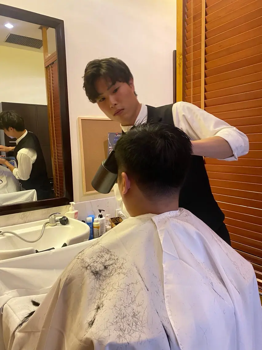 ショート カラー パーマ ヘアアレンジ メンズ キッズ カット 森 敦生のヘアスタイル