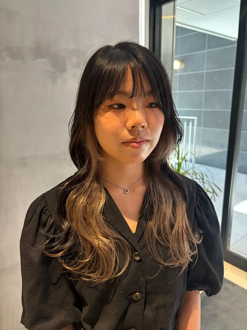 セミロング カット KAREN(ému) 伏見/カットモデルのヘアスタイル