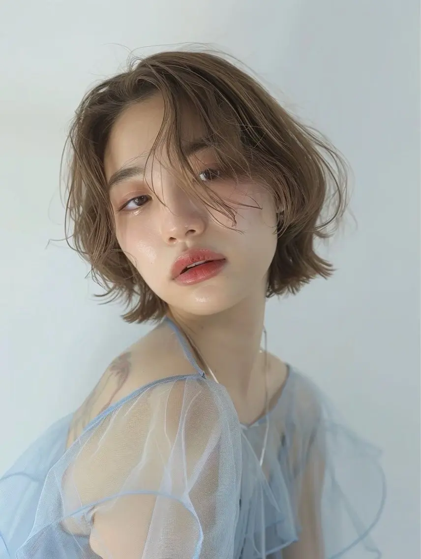 ショート カット ヘアカラー トリートメント Laffin. 喜永のヘアスタイル