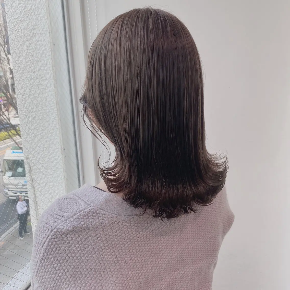 セミロング カラー ヘアカラー トリートメント ヘッドスパ ヘアセット 𓏸レイヤー髪質改善 透けカラーカノン🫧のヘアスタイル