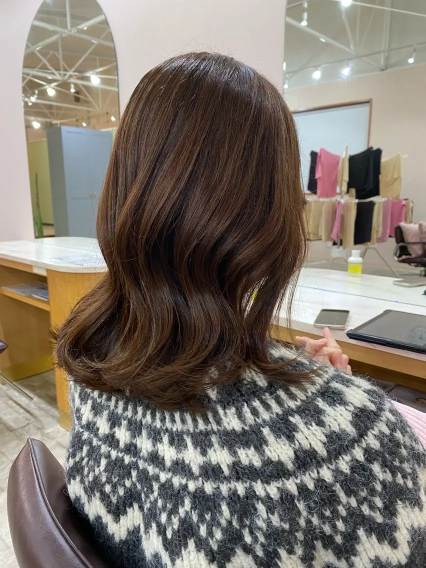 カラー ブラウンカラー 君島 花楓のヘアスタイル