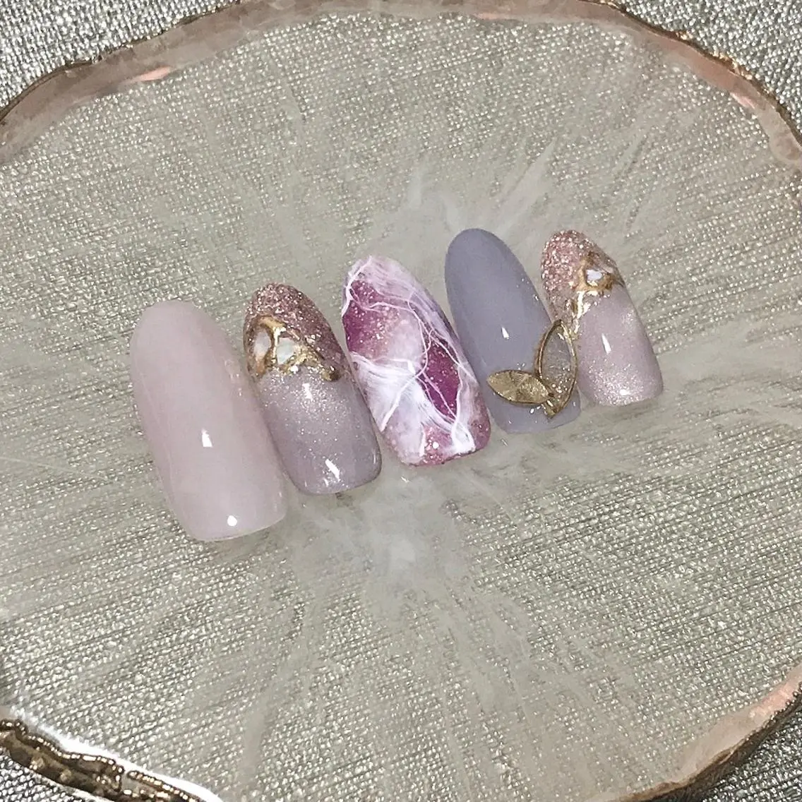 ネイル フラッシュネイル グラデーション ラメ(グリッター) マグネットネイル ニュアンスネイル ステラ marikominoのネイルデザイン