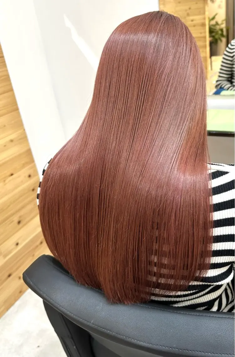 セミロング カラー ベージュカラー ピンクカラー ピンクベージュ 木下大地 HAIR Oneのヘアスタイル