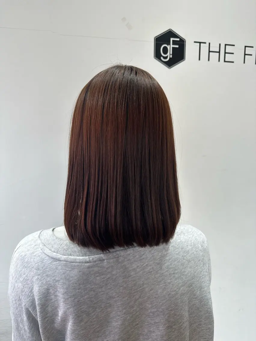 ミディアム 縮毛矯正 いまじゅく あおいのヘアスタイル