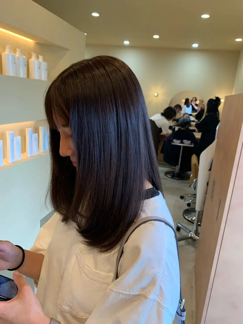 セミロング カラー ブラウンカラー ヘアカラー 北村 隼規のヘアスタイル