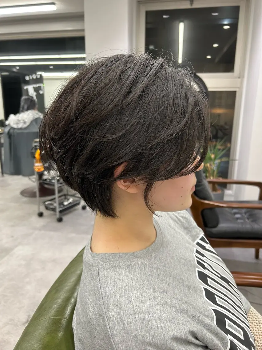 ショート 丸みショート ショートヘア カット トリートメント SHAFT Ieiriのヘアスタイル