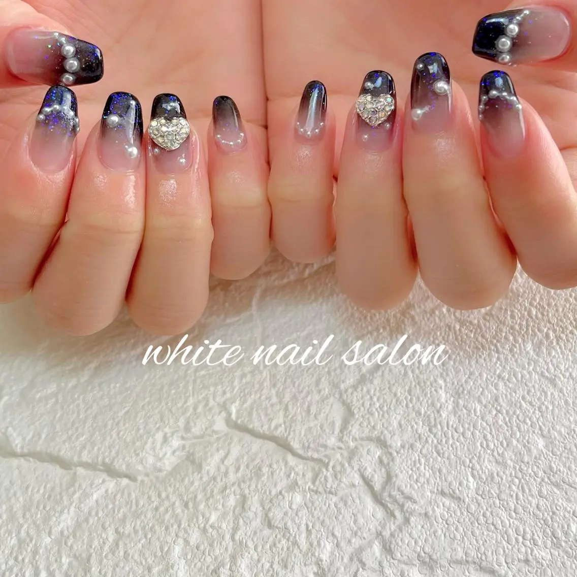 ネイル フットネイル ジェルネイル ハードジェル ラメ(グリッター) 持ち込み ハンドネイル white nail salonのネイルデザイン