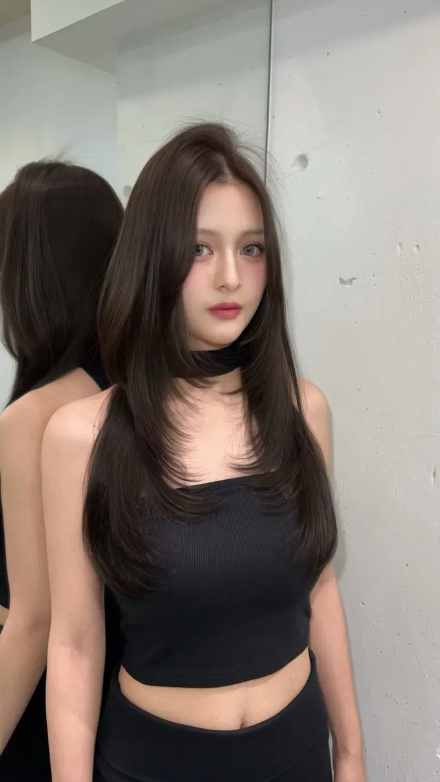ロング カット ヘアカラー トリートメント ワンホンヘア 🤍𝑀𝐼𝐻𝑂のヘアスタイル