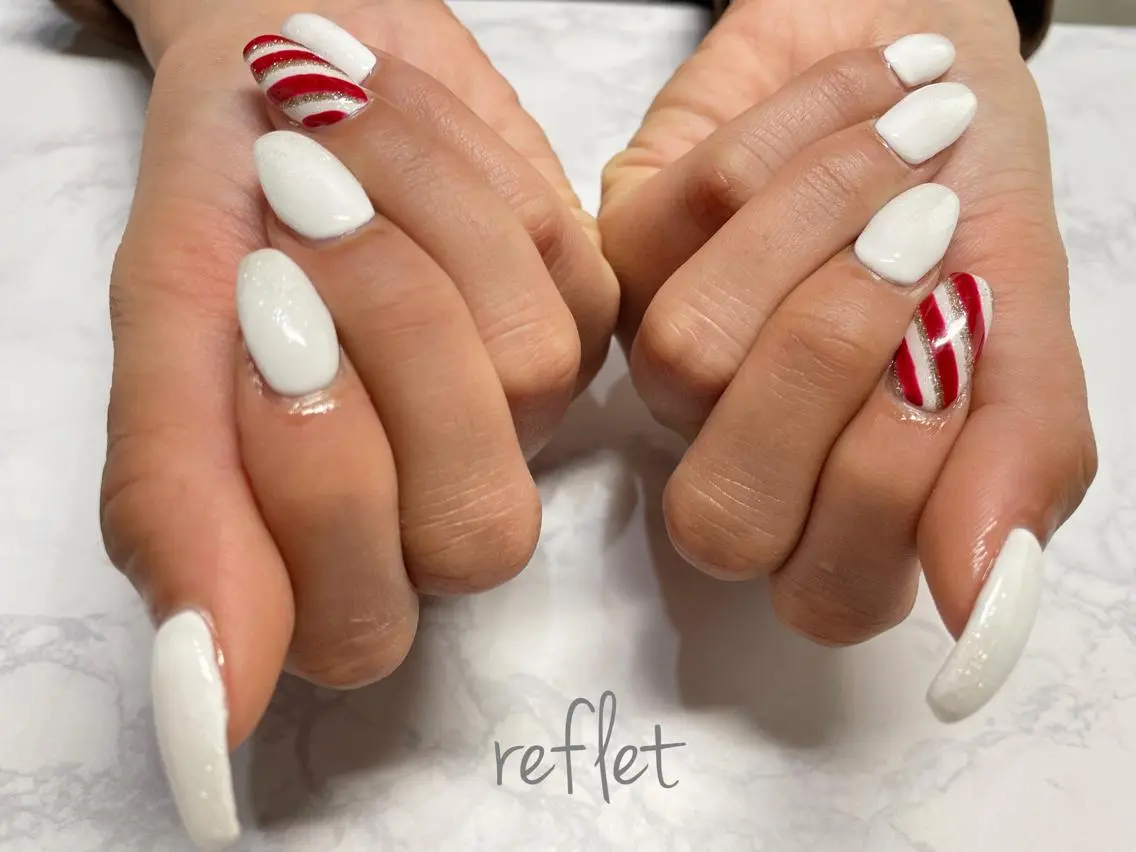 ネイル アートネイル フラッシュネイル ラメ(グリッター) ハンドネイル reflet nailのネイルデザイン