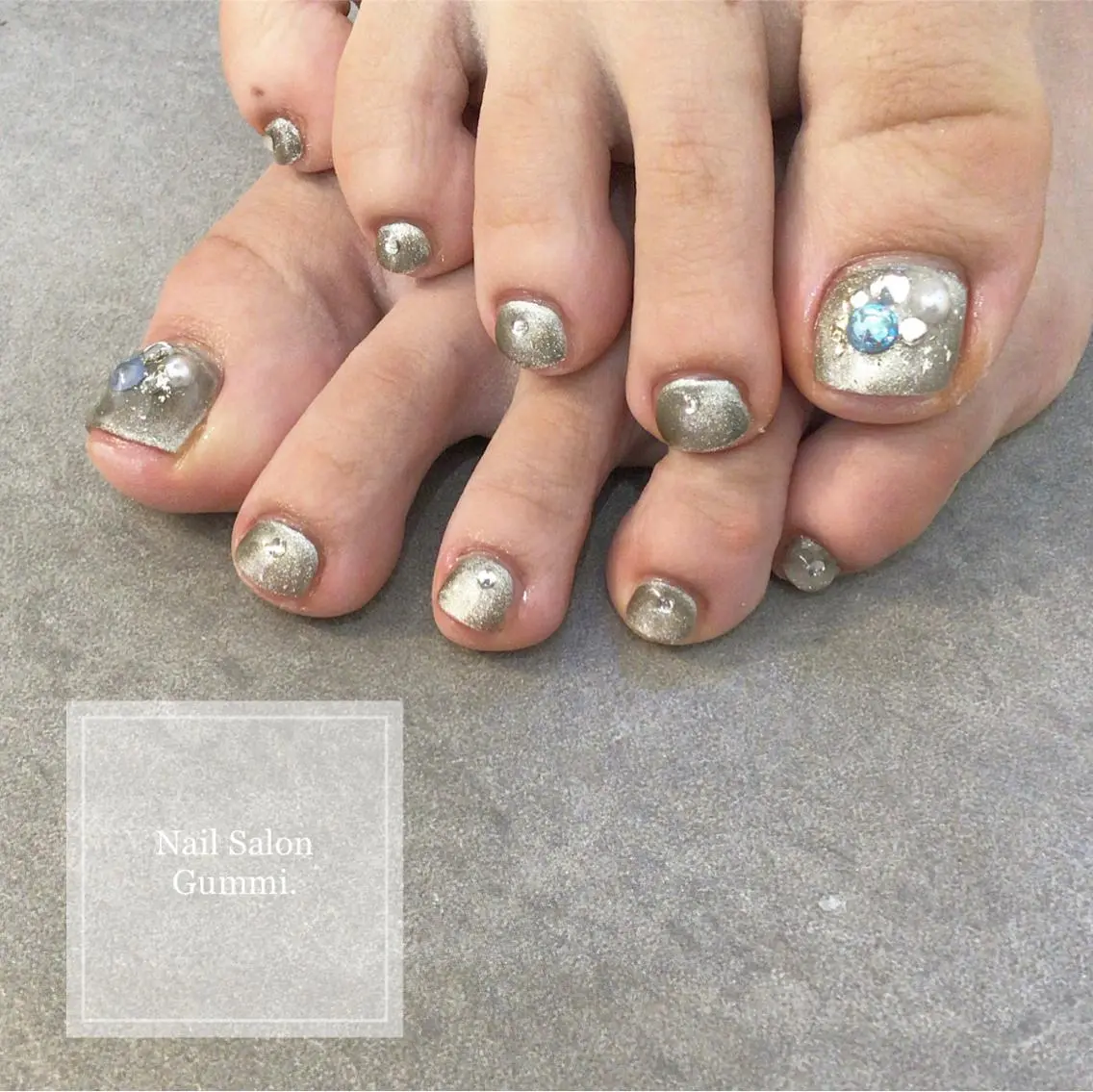 ネイル キラキラネイル 韓国ネイル ラメ(グリッター) ミラーネイル ニュアンスネイル Nail Salon Gummi.のネイルデザイン