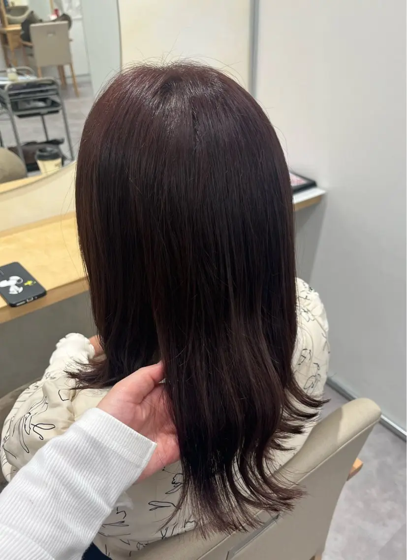 ミディアム カラー ピンクカラー orente 表参道 mayukiのヘアスタイル