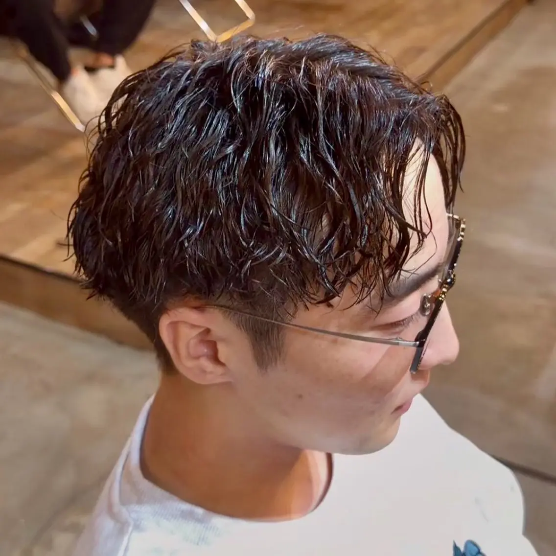 ショート パーマ メンズ シャドウ ツイスパ ニュアンスおがたのヘアスタイル