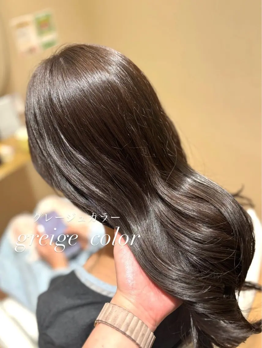 セミロング カット ヘアカラー 中島愛佳🐥⸒⸒ 縮毛矯正/艶髪カラーのヘアスタイル