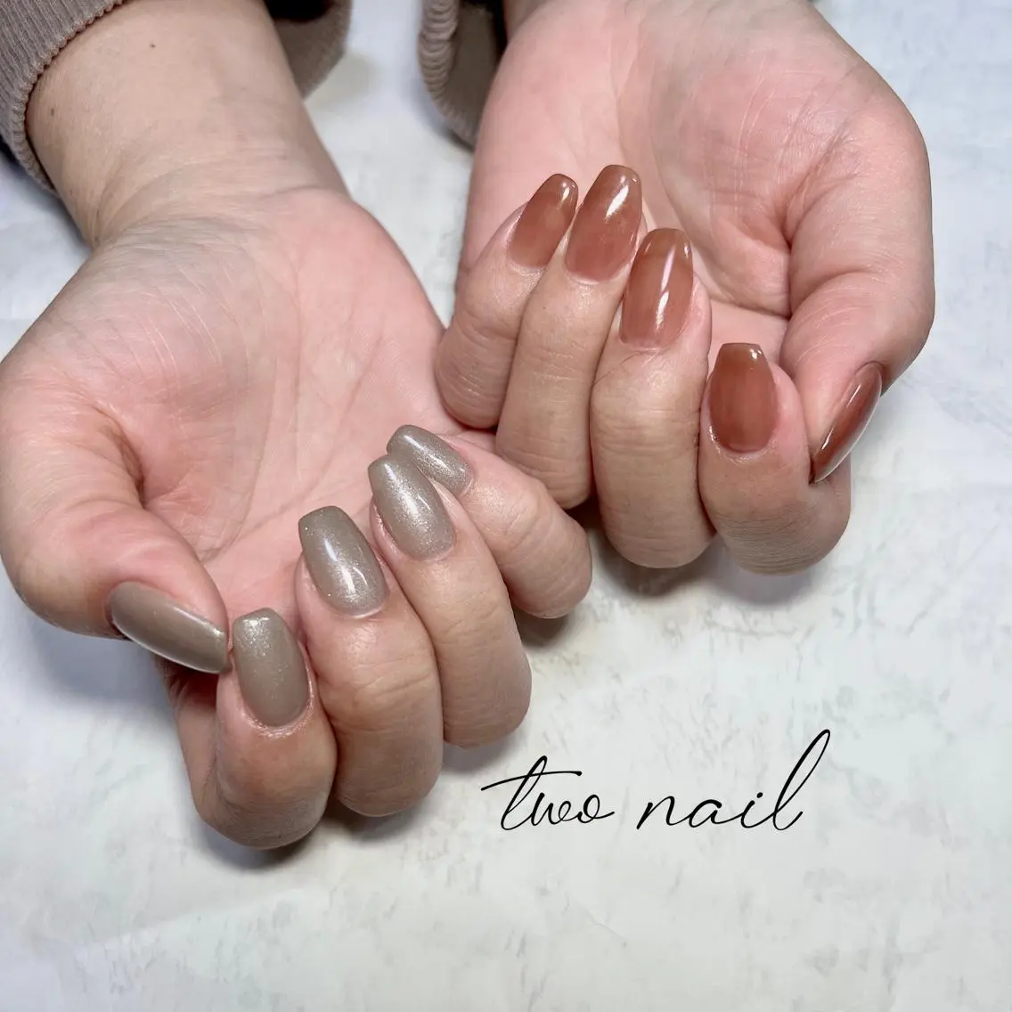 ネイル アートネイル フットネイル ハート ニュアンスネイル ホワイト ハンドネイル two nailのネイルデザイン
