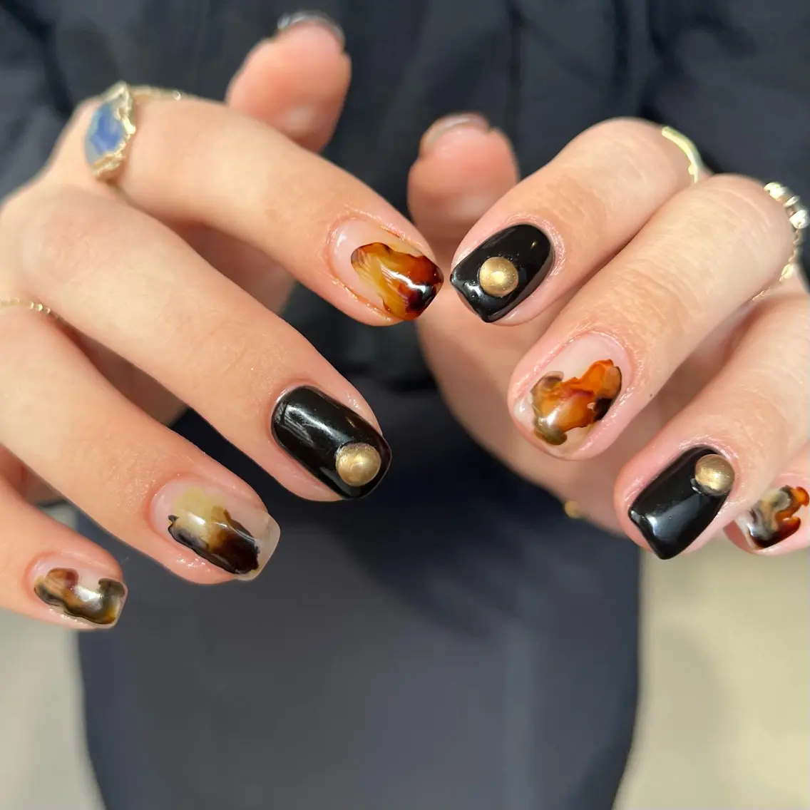 ネイル グリーン ハンドネイル vegh. nail/阿波座のネイルデザイン