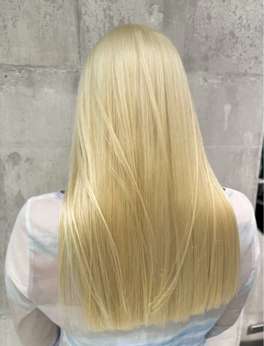ロング ヘアカラー トリートメント 💋色気ハイトーン 💋HARUKAのヘアスタイル