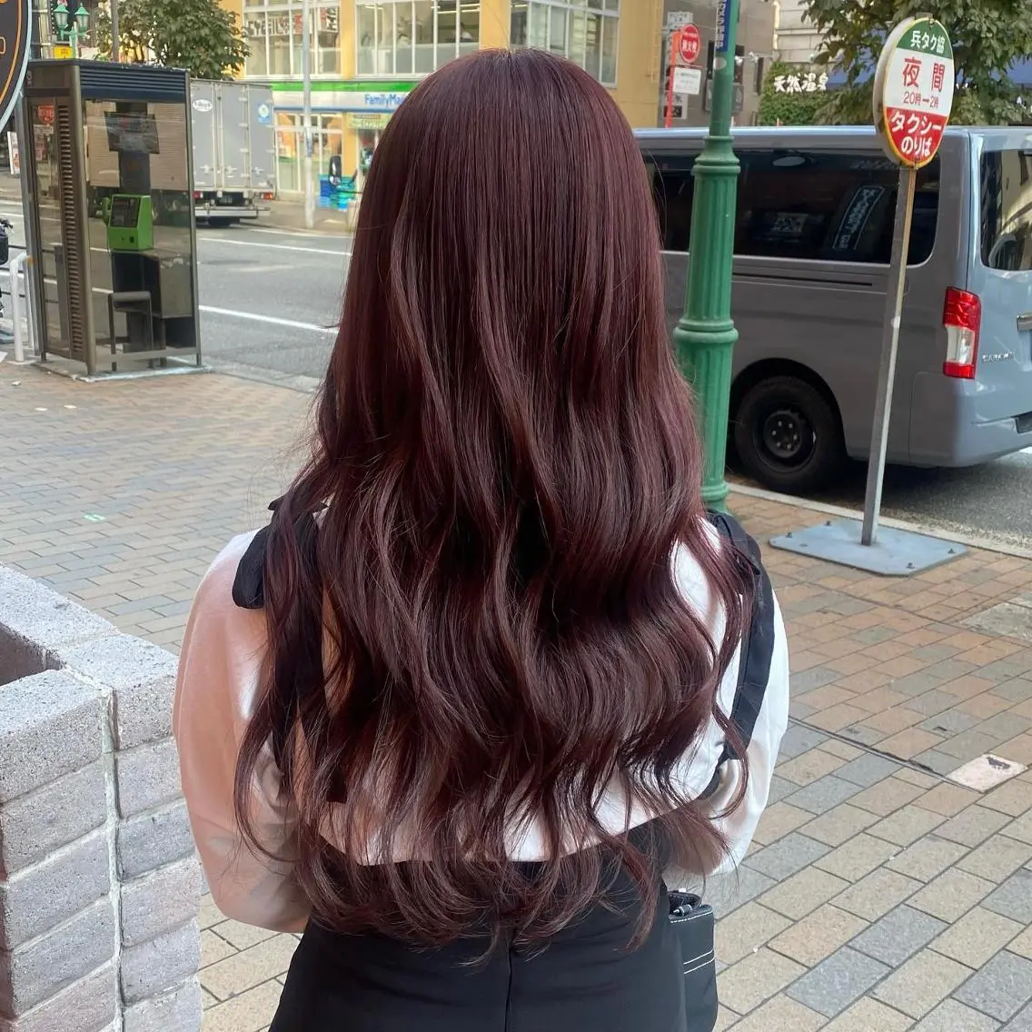 ミディアム カラー パーマ ヘアアレンジ メンズ メンズブリーチ ブリーチ ボルドーカラー ブリーチなしカラー 🩷Eny terrace🩷のヘアスタイル