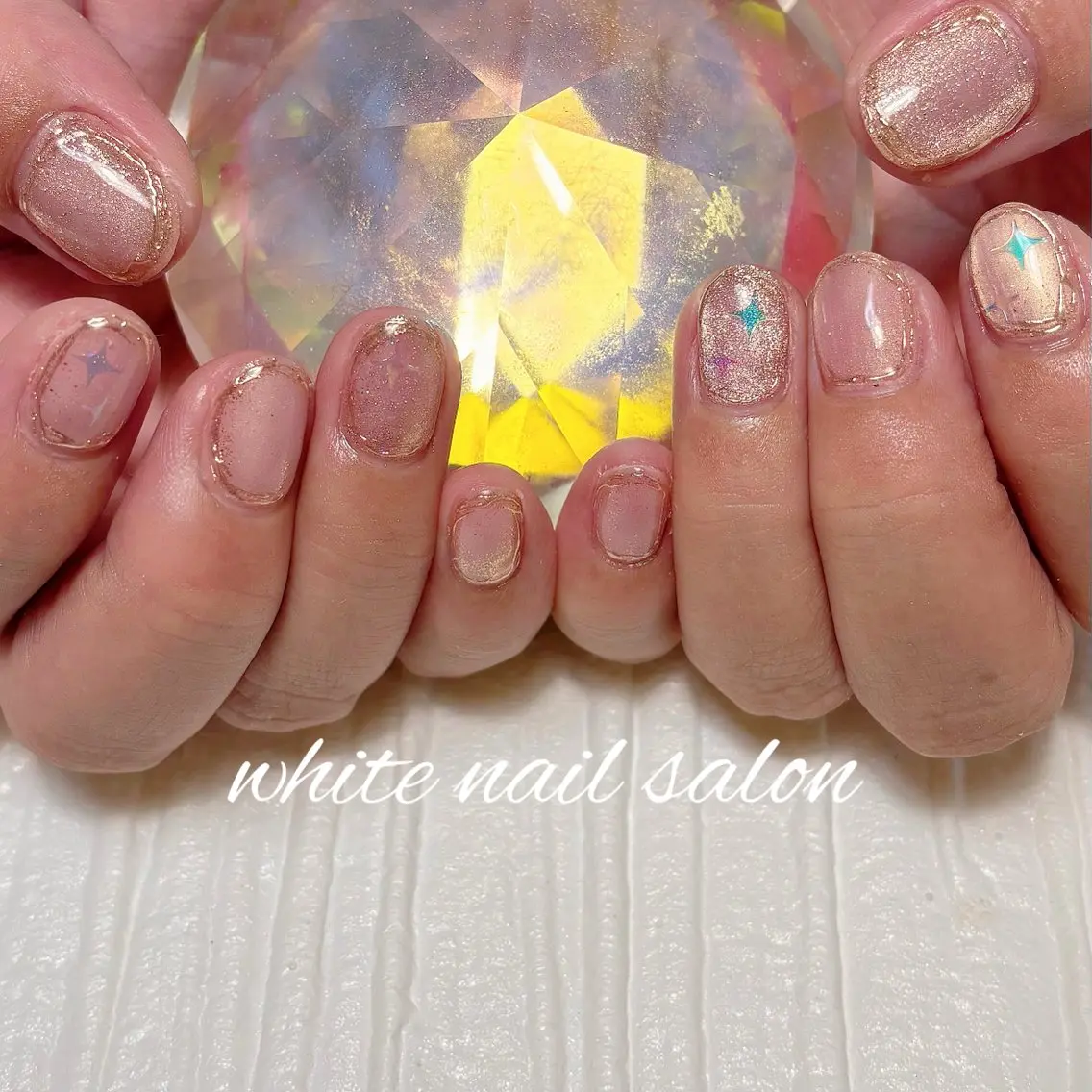 ネイル フットネイル ラメ(グリッター) ハンドネイル white nail salonのネイルデザイン