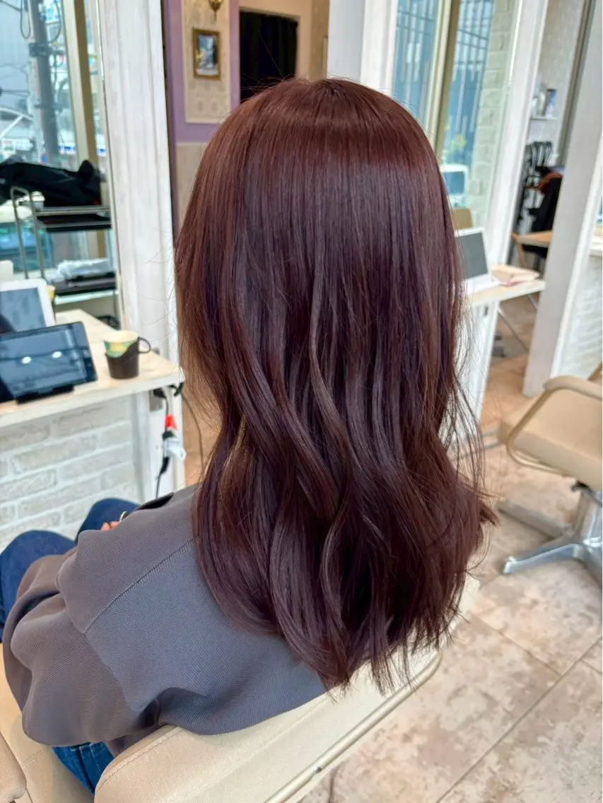 カラー ブリーチ ブラウンカラー ブリーチなしカラー ピンクカラー 📍奈良/ 佐藤有哉のヘアスタイル