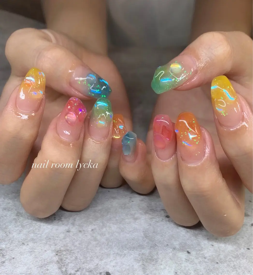 ネイル ネイルルームリッカ 𝐦𝐚𝐲𝐮のネイルデザイン