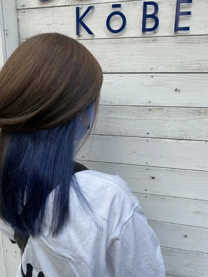 セミロング カラー ダブルカラーモデル☆ SHUNYAのヘアスタイル