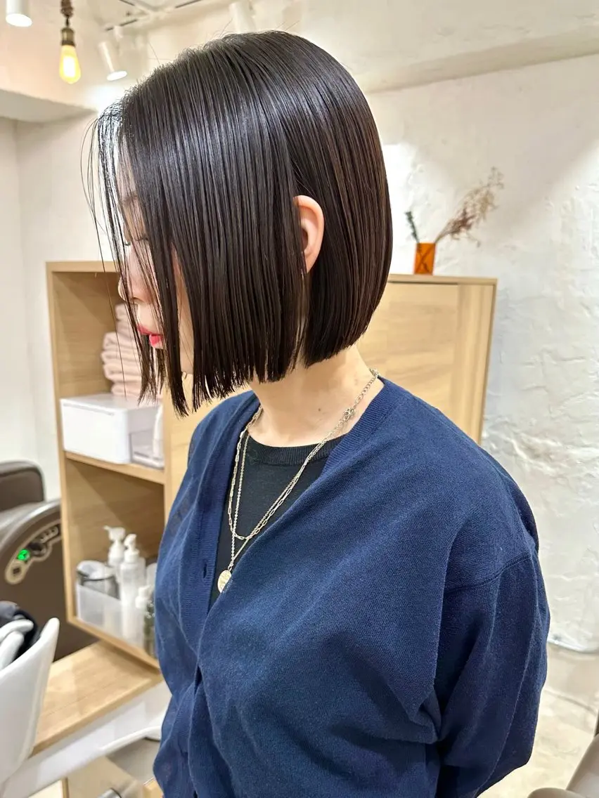 ショート 髪質改善 似合わせカット 縮毛矯正 トリートメント カット ヘッドスパ 髪質改善 縮毛矯正/ レイヤー/銀座/本木のヘアスタイル