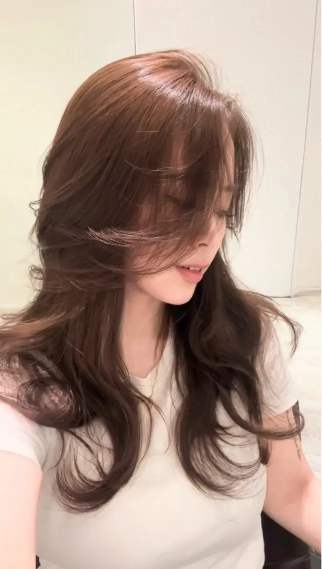 ロング ヘアカラー 大人色気レイヤー/ 大阪梅田/ユズ🎀のヘアスタイル