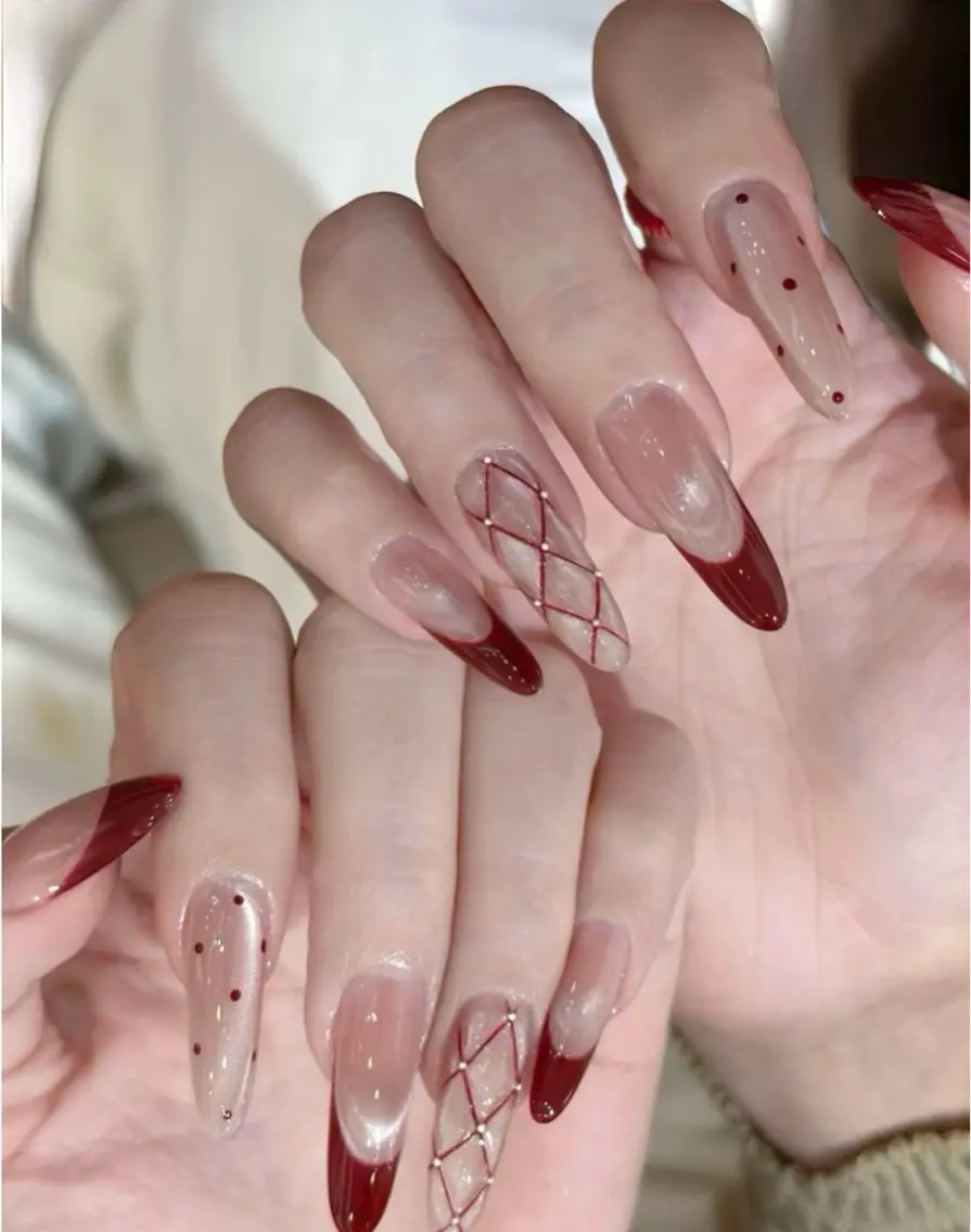 ネイル チークネイル 長さ出し フレンチネイル ガーリー 韓国ネイル sun nail池袋 モデル募集のネイルデザイン