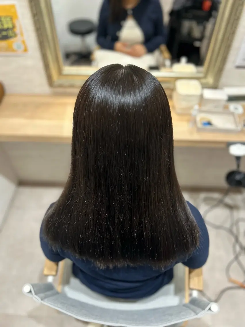 セミロング カラー ヘアカラー トリートメント あんじゅ ✨暖色カラー✨高崎のヘアスタイル