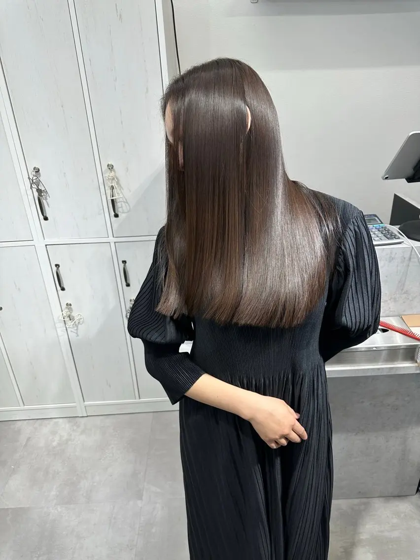 ロング カラー トリートメント タッセルボブ髪質改善 縮毛矯正/ヒロキのヘアスタイル