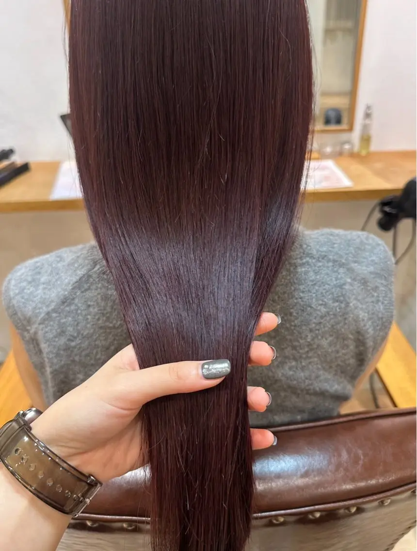 セミロング カラー カット ヘアカラー トリートメント REINA☁️透明感 カラー/ぷつっと♡のヘアスタイル