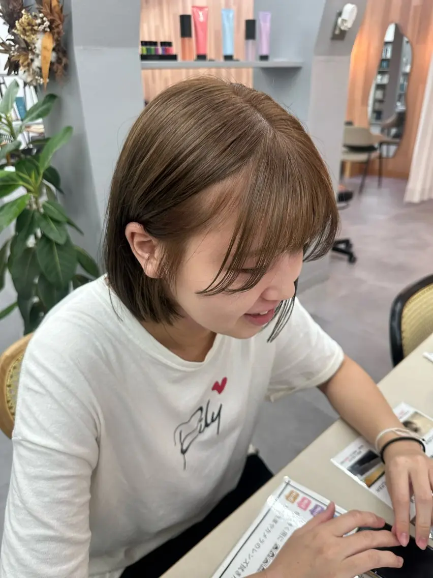 ショート カラー カット ヘアカラー トリートメント 恩田 遼のヘアスタイル