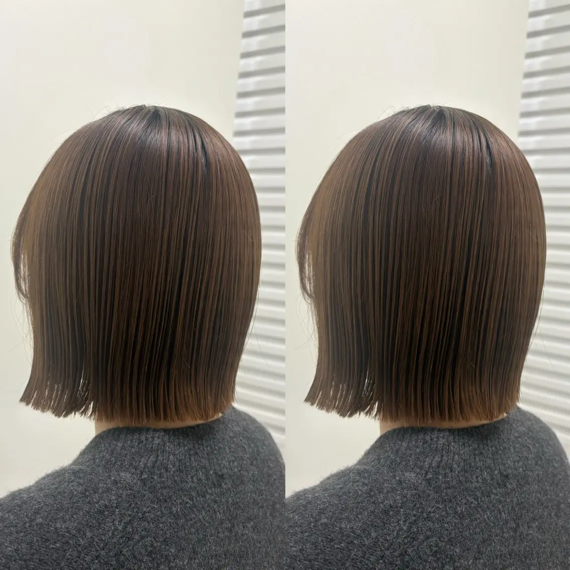 ショート カラー ボブ カット 韓国風骨格カット 艶カラー🩶髙林夏美のヘアスタイル