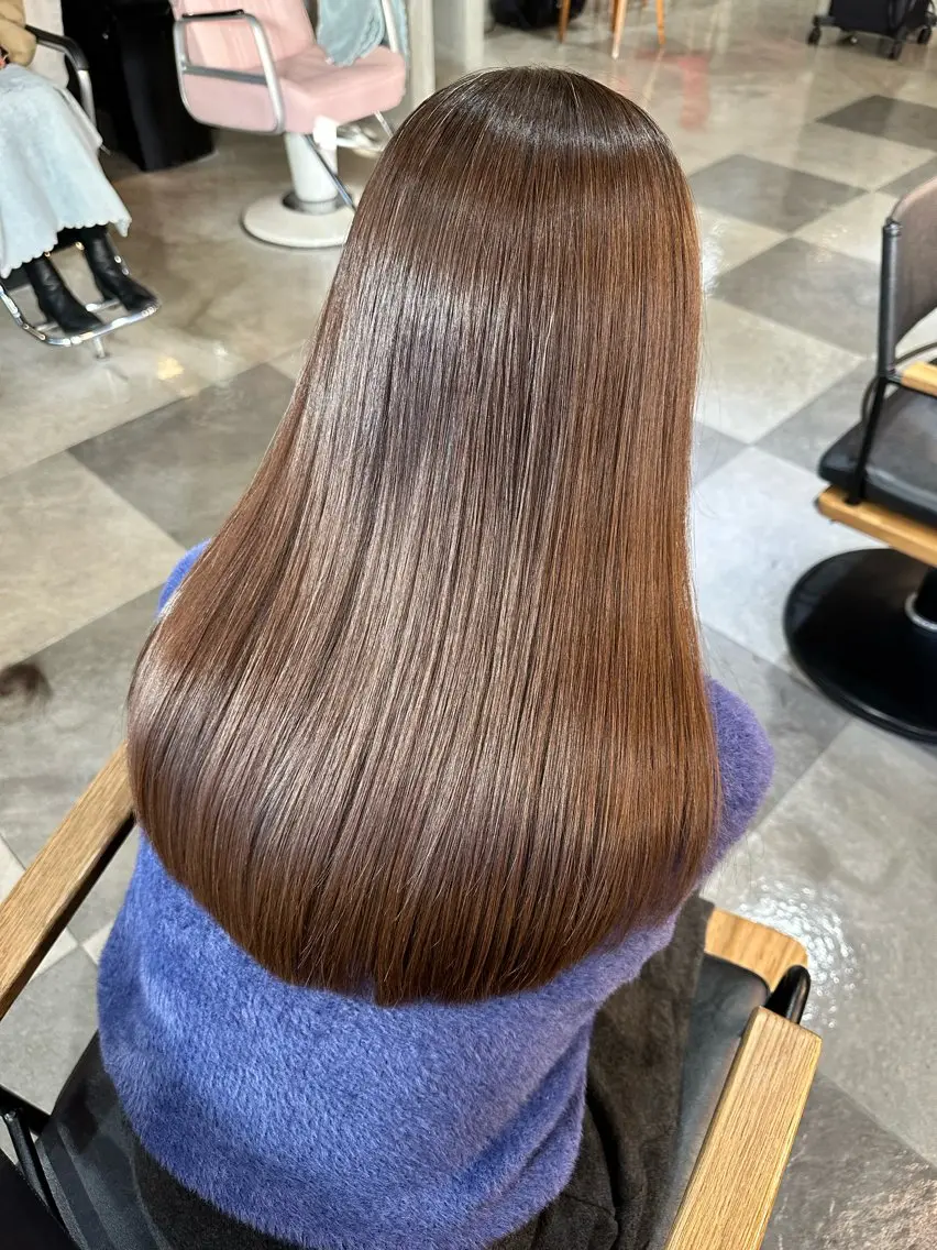 ロング 縮毛矯正 朝楽美髪✨推奨 ◎店長◎Keitaのヘアスタイル