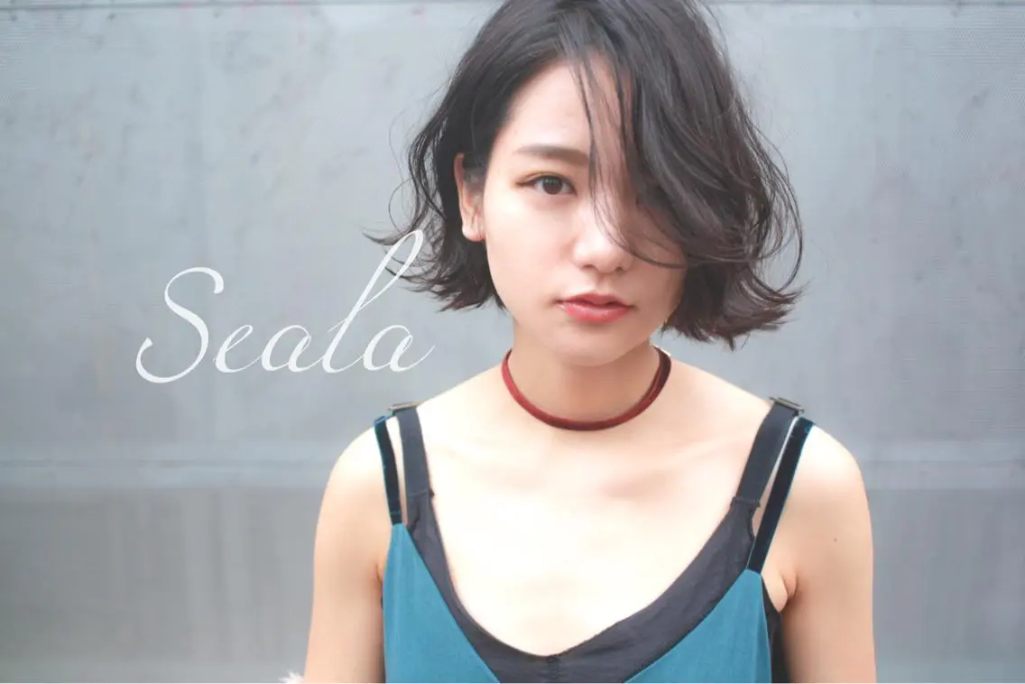 ミディアム ボブ 外ハネヘア エクステ(レミー毛) NINEのヘアスタイル