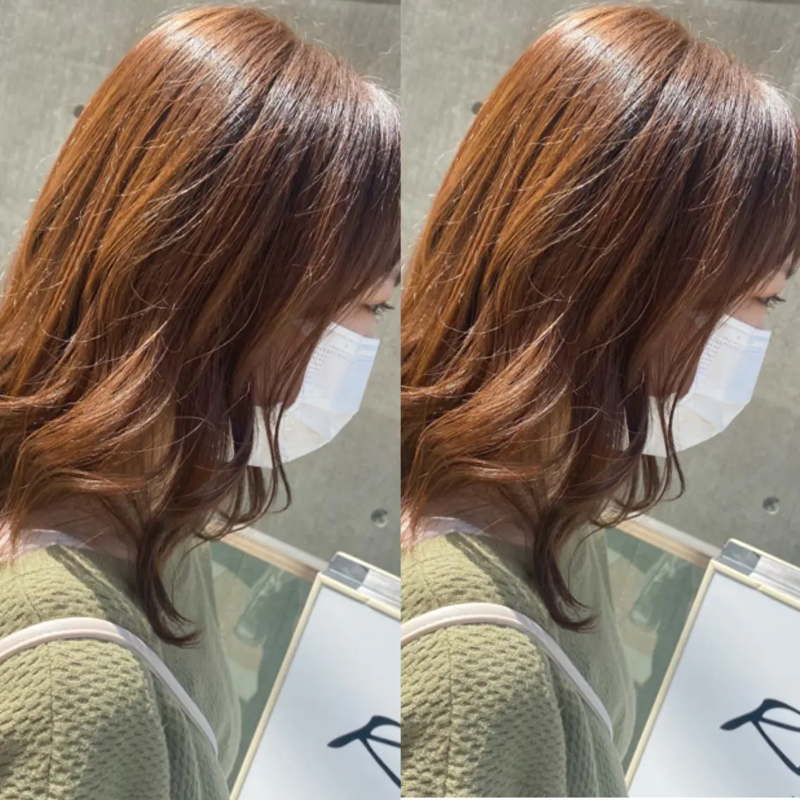 ミディアム カラー カット ヘアカラー トリートメント ヘアセット 名古屋/髪質改善/ 透明感SHIZUKAのヘアスタイル