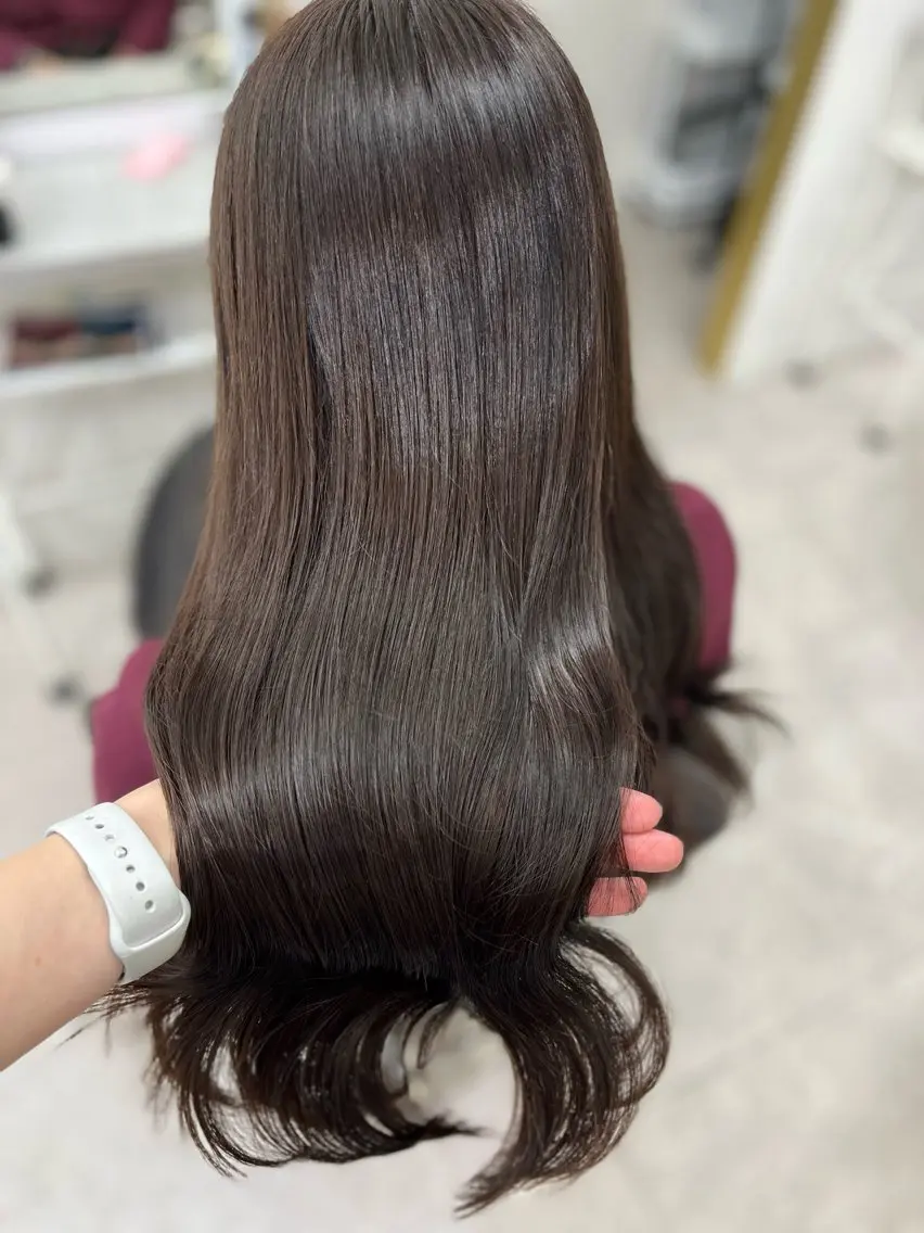 ロング カラー グレージュ ラベンダーカラー ラベンダーグレージュ ラベンダーグレー カット ヘアカラー トリートメント 🫧ぷる艶カラー🫧 Yuubi🦩のヘアスタイル