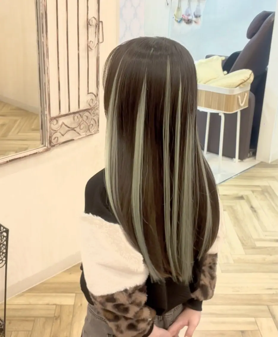 ロング エクステ エクステ 髪質改善縮毛５０％ OFF/吉田 響歌♡のヘアスタイル
