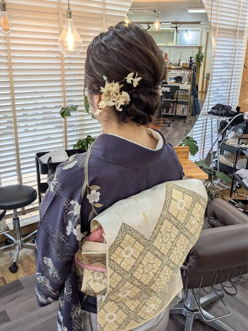 ミディアム ヘアアレンジ 着付け miku ヘアセット/着付けのヘアスタイル