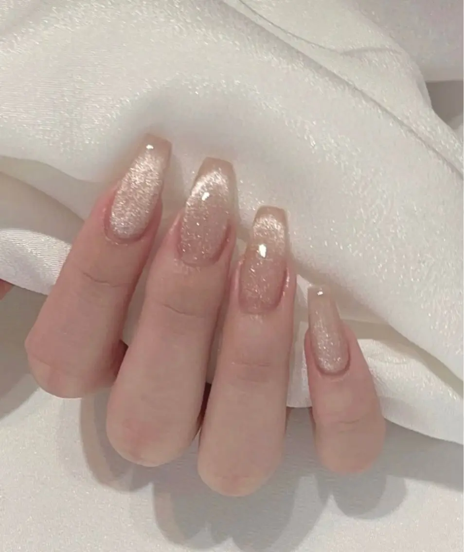 ネイル アートネイル オーロラネイル チークネイル 長さ出し フットネイル ハンドネイル Blossom nail_研修のネイルデザイン