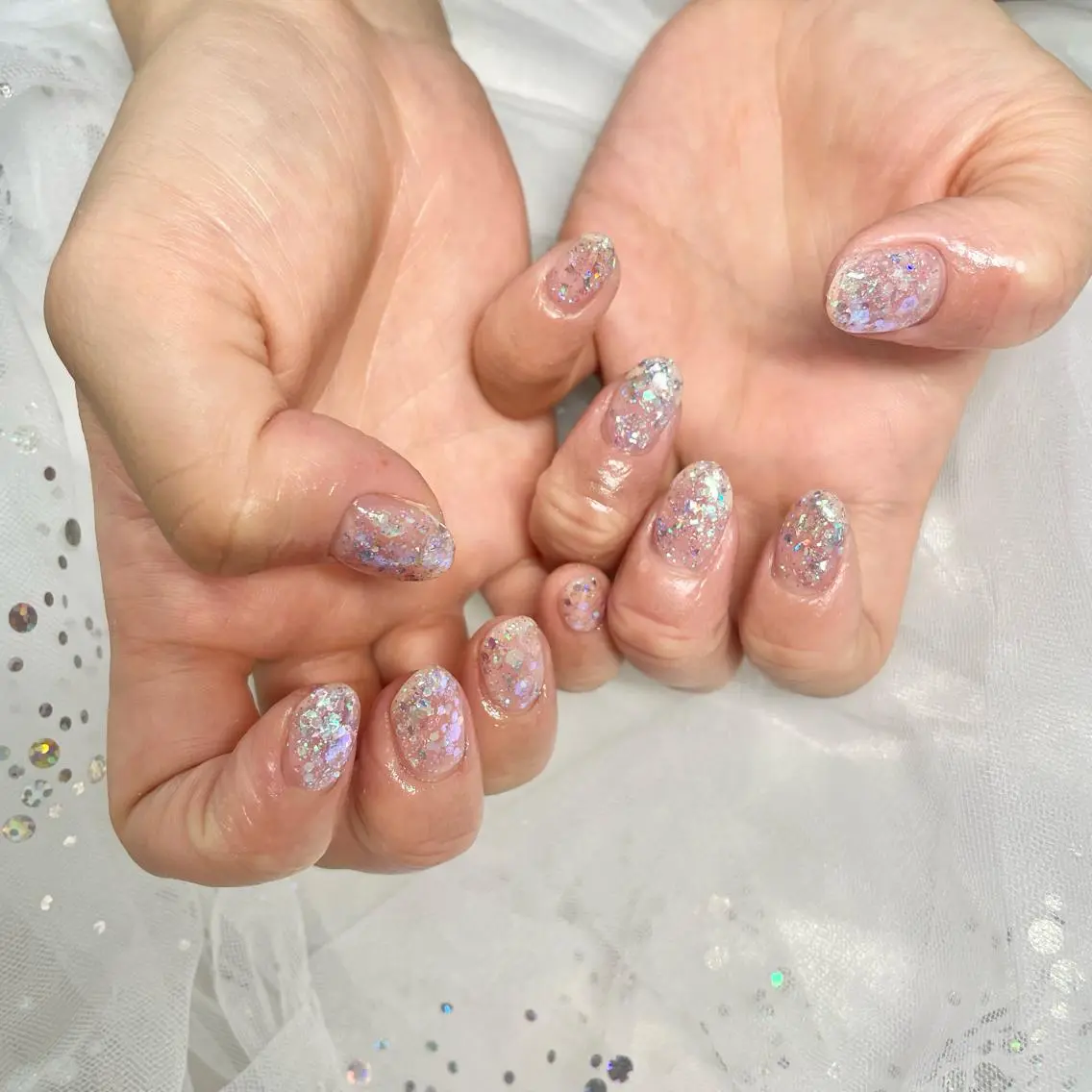 ネイル キラキラネイル ラメ(グリッター) ハンドネイル フットネイル 🎀AYAKO 🎀中韓ネイルのネイルデザイン